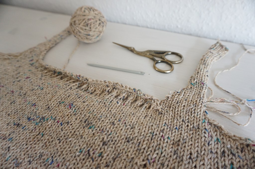 Zusammennähen von Strickteilen:&nbsp;Matratzenstich