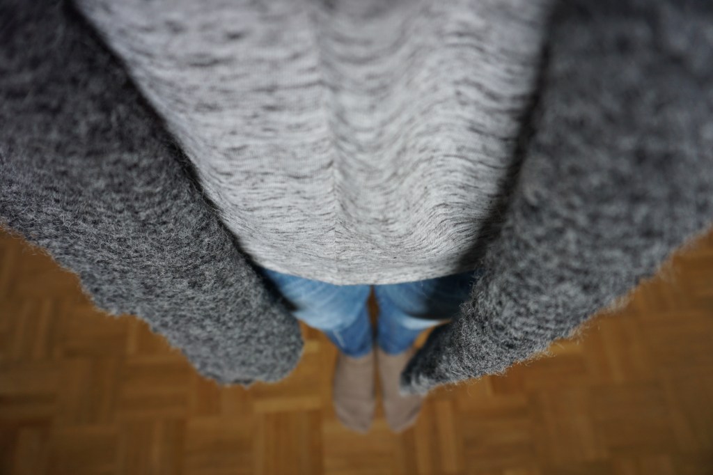 kuscheliger Fleececardigan in&nbsp;grau